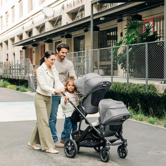 UPPAbaby VISTA V3 Double Pram - Pearl Grey Jacquard (Savannah)