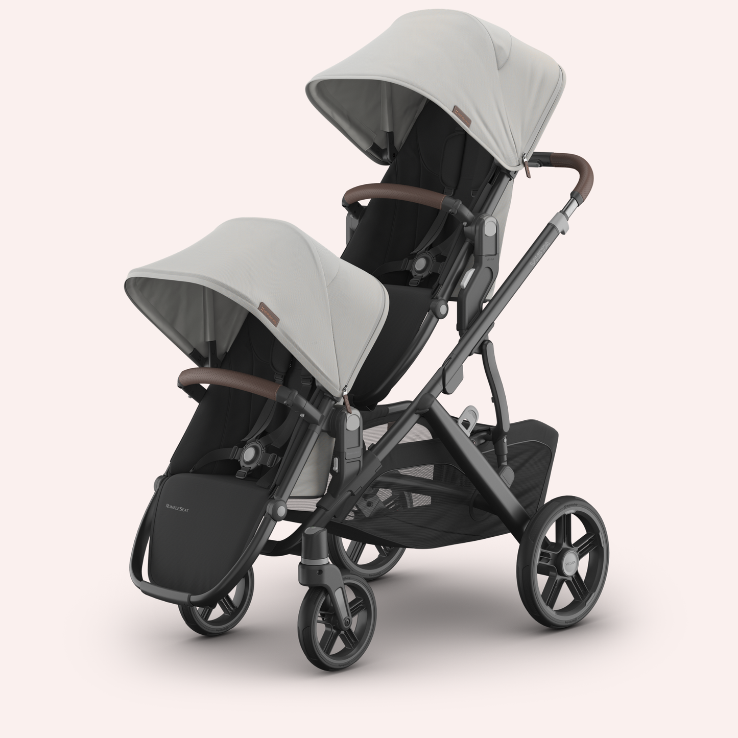 UPPAbaby VISTA V3 Double Pram - Pearl Grey Jacquard (Savannah)