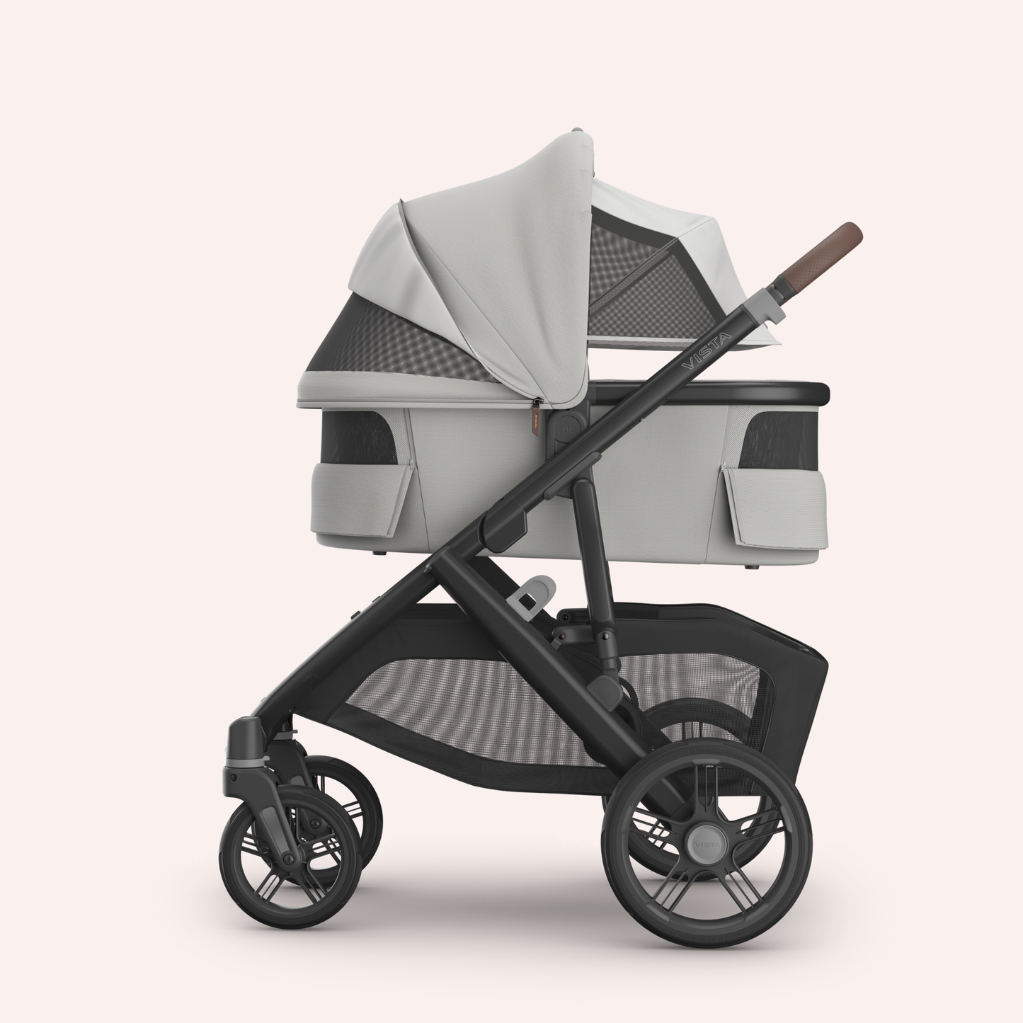 UPPAbaby VISTA V3 Double Pram - Pearl Grey Jacquard (Savannah)