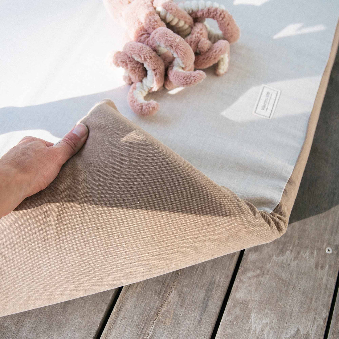Canvas Outdoor Padded Play Mat - Linen & Cotton