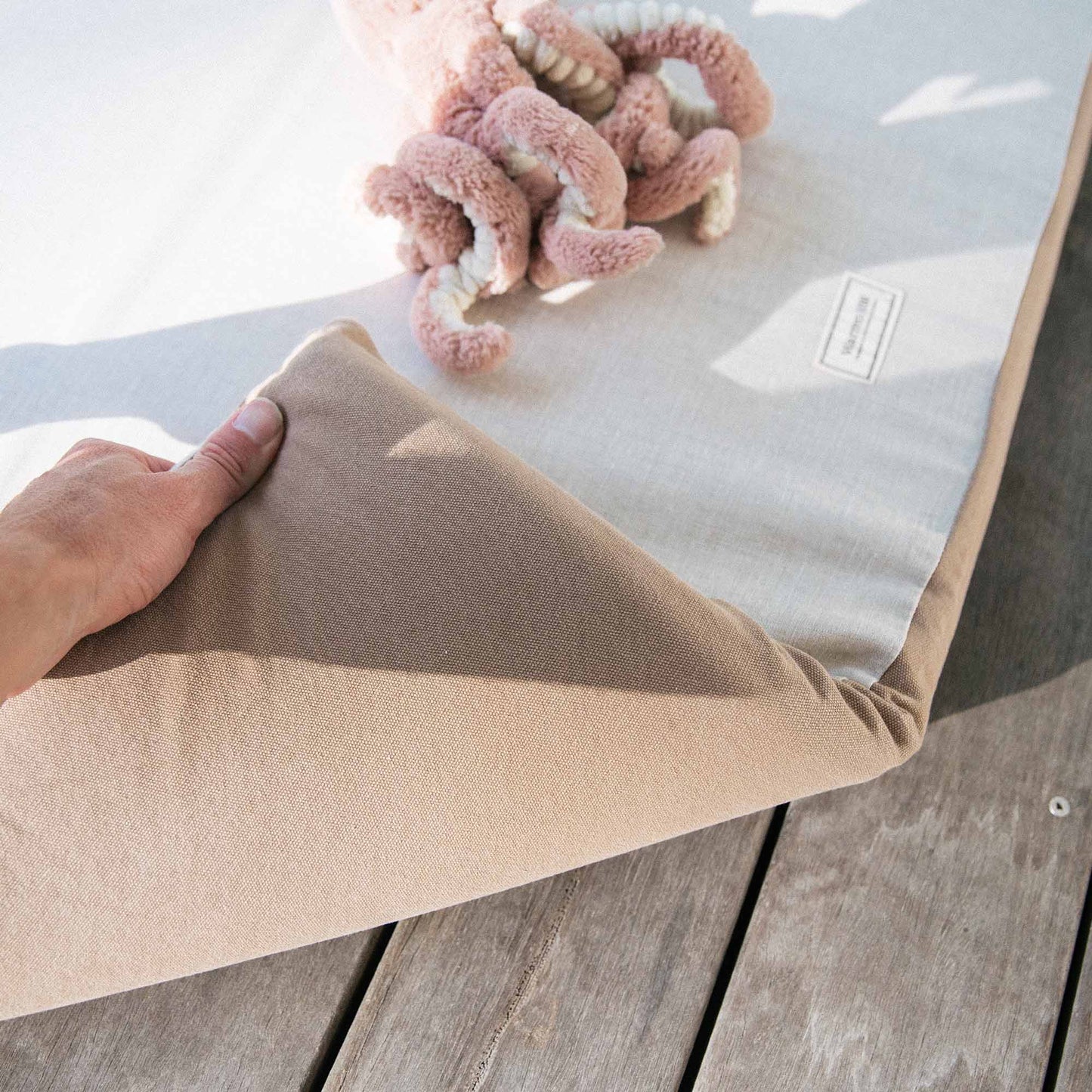 Canvas Outdoor Padded Play Mat - Linen & Cotton