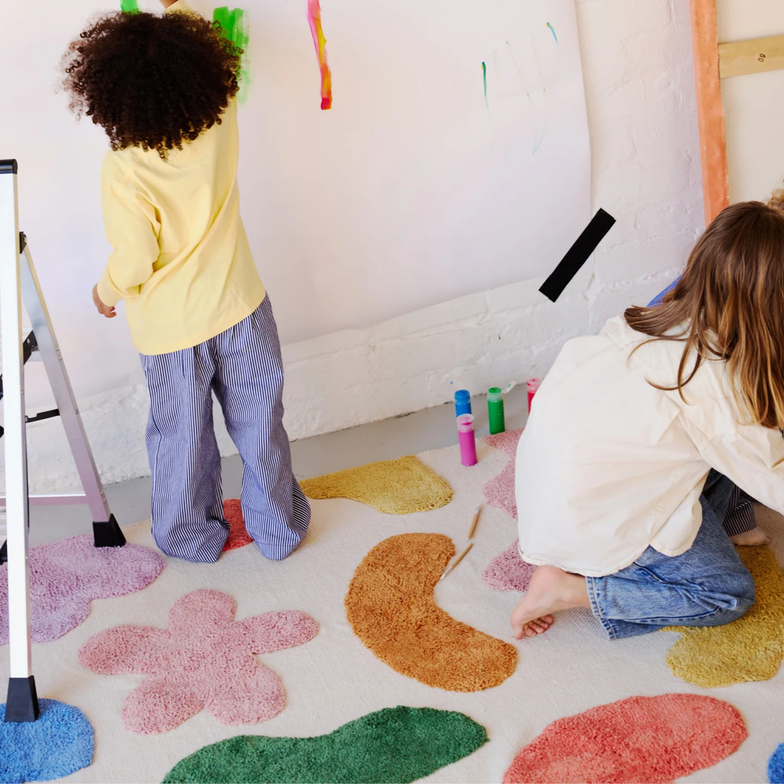 Washable Organic Cotton Cut Pile Rug - Imagination Multi