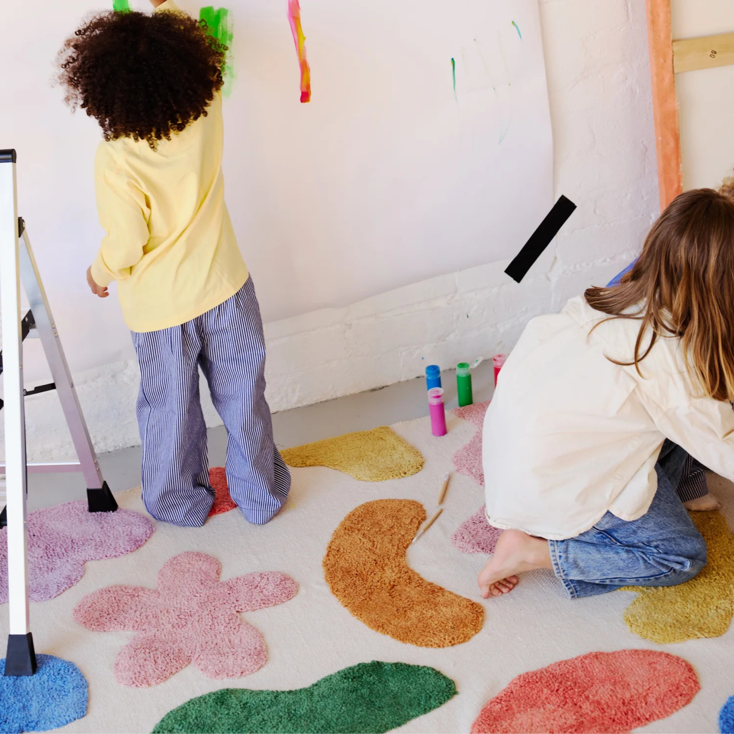 Washable Organic Cotton Cut Pile Rug - Imagination Multi