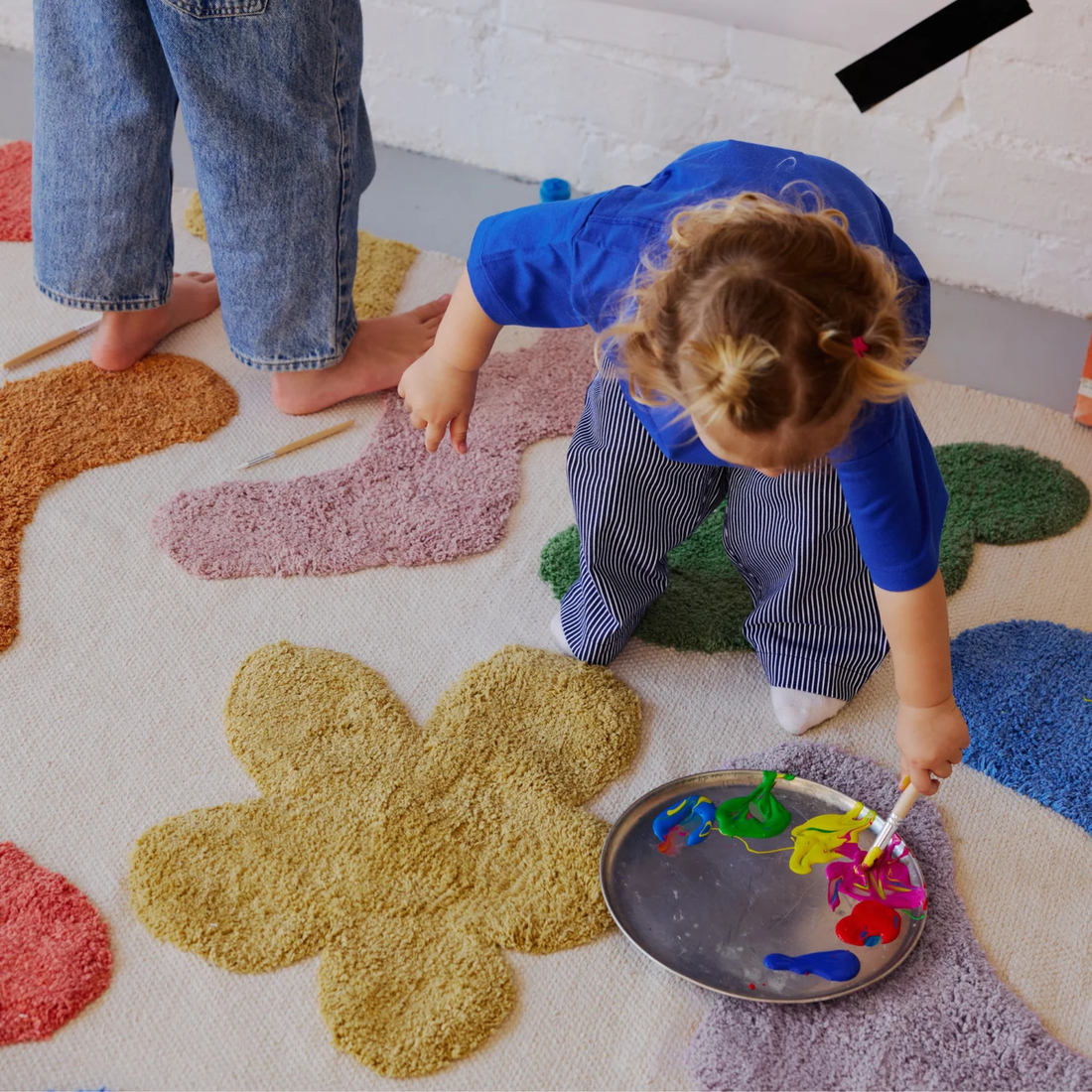 Washable Organic Cotton Cut Pile Rug - Imagination Multi