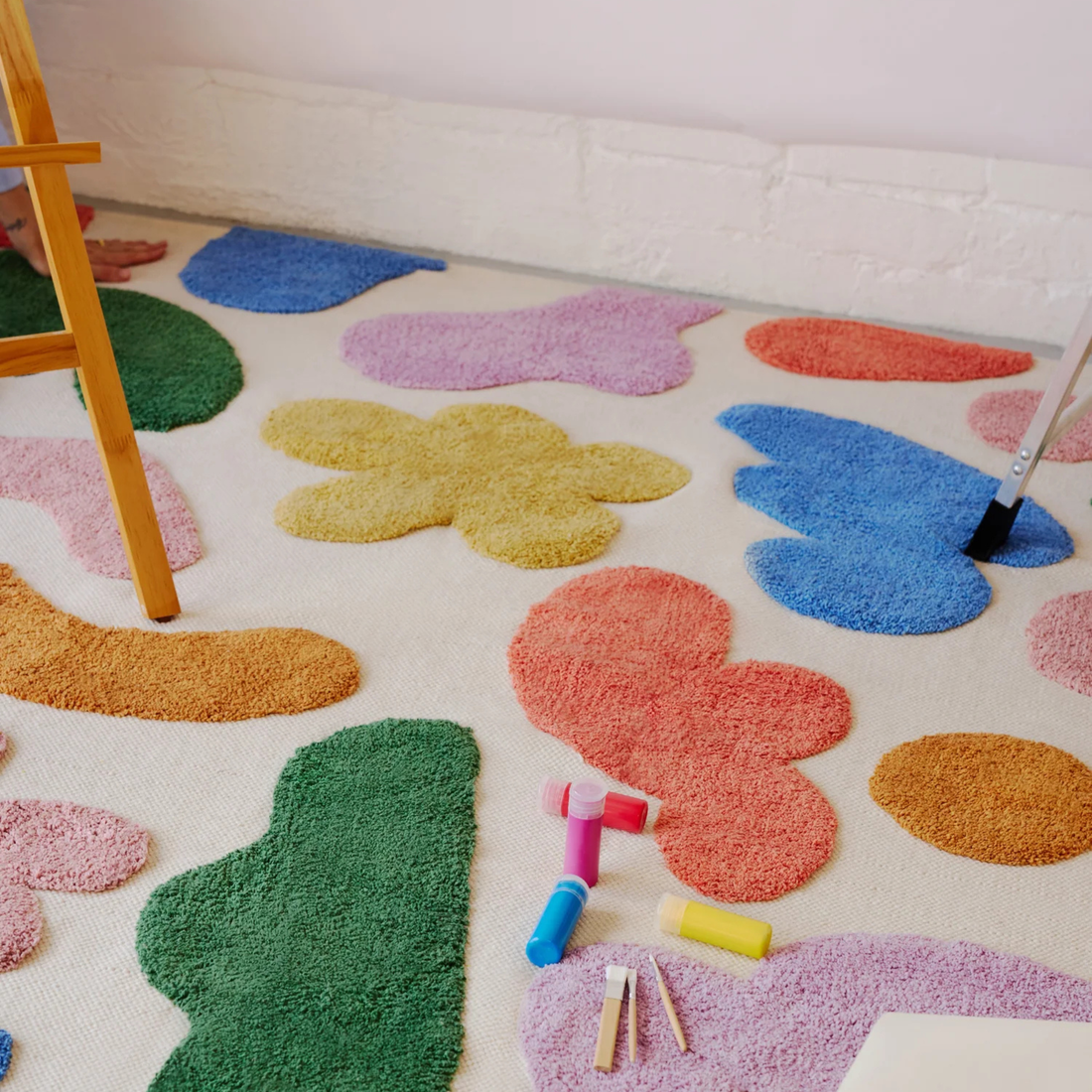 Washable Organic Cotton Cut Pile Rug - Imagination Multi