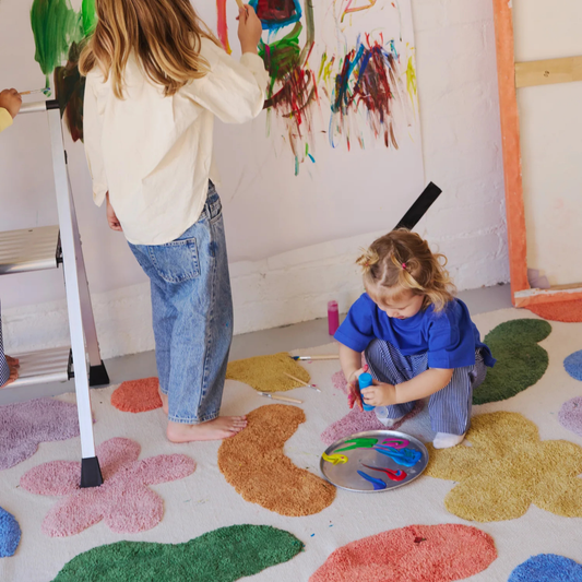 Washable Organic Cotton Cut Pile Rug - Imagination Multi