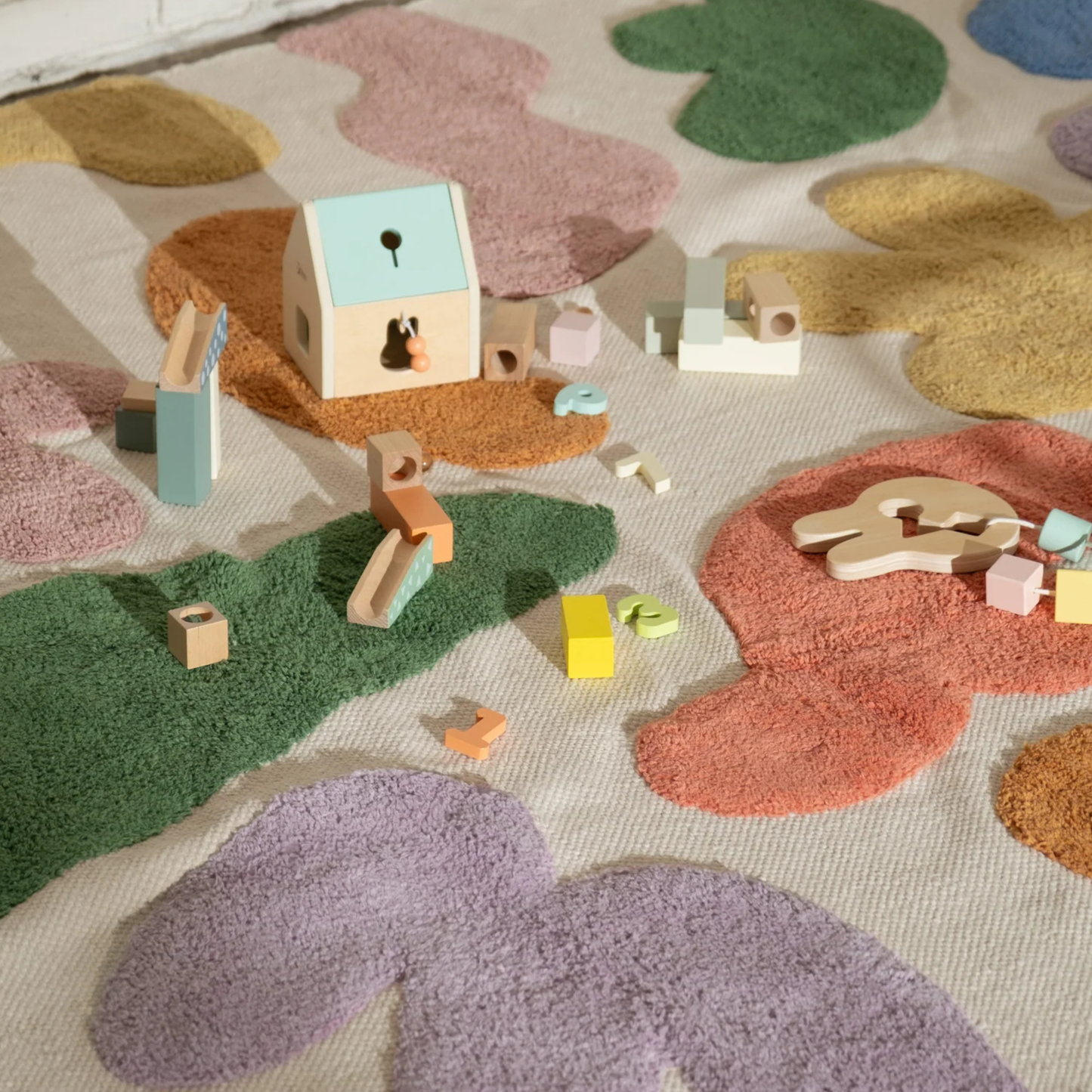 Washable Organic Cotton Cut Pile Rug - Imagination Multi