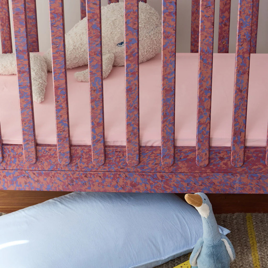 Waterproof Fitted Sheet - Powder Pink