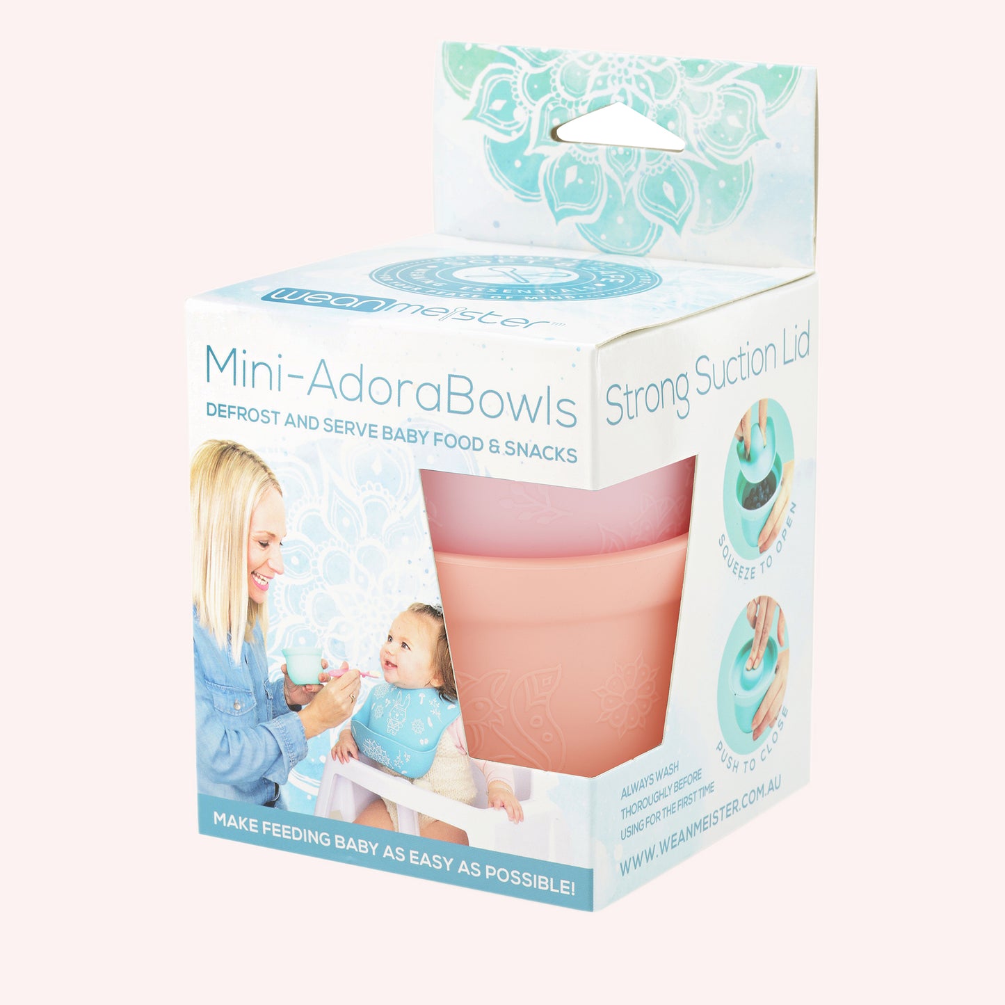 Mini Adora Bowls - 2 Pack - Pink/Peach