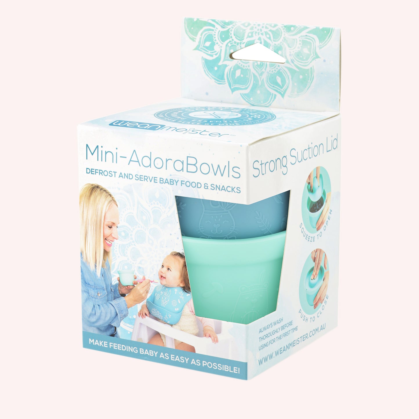 Mini Adora Bowls - 2 Pack - Mint/Teal