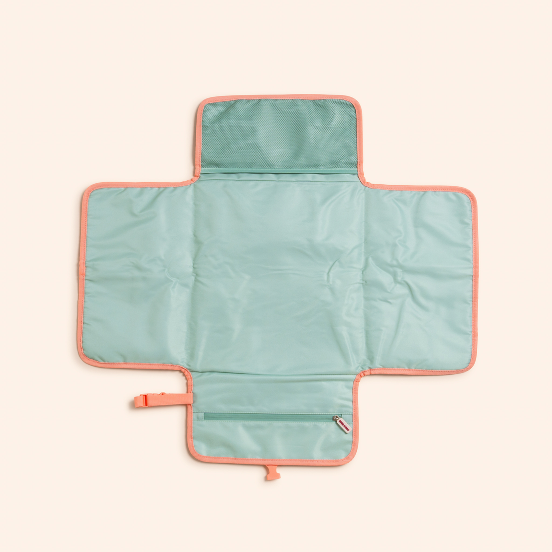 When You Need It Change Wallet - Sage and Dusty Blue Check