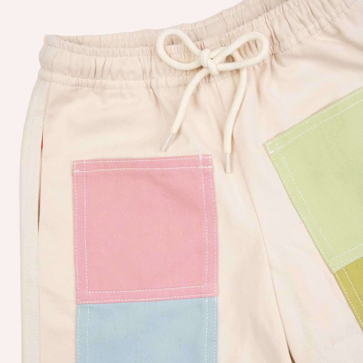 Wide Leg Pants - Patchwork