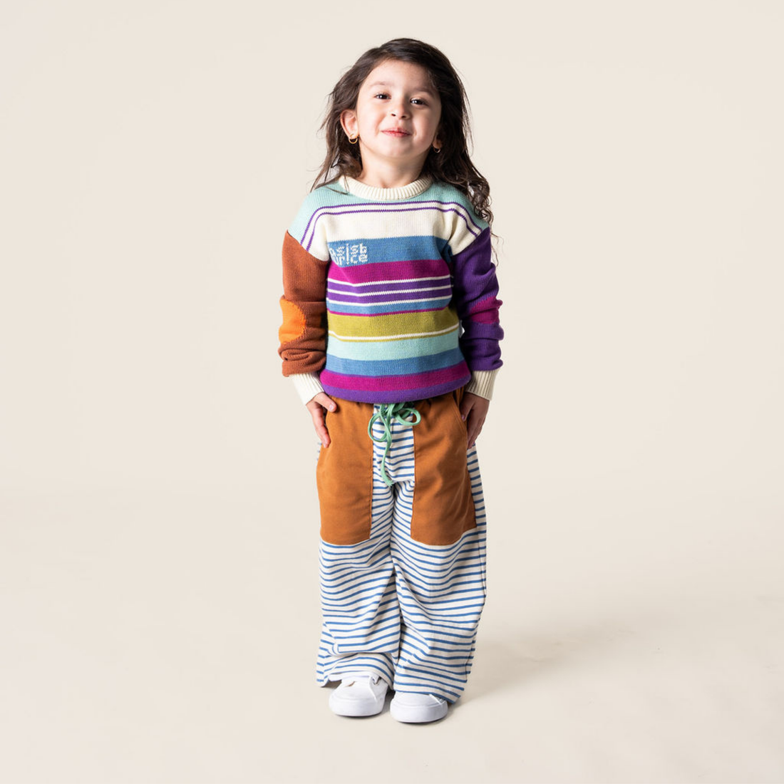 Wide Leg Pants - Stripes