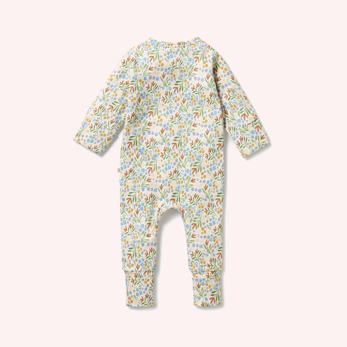 Organic Zipsuit with Feet - Tinker Floral