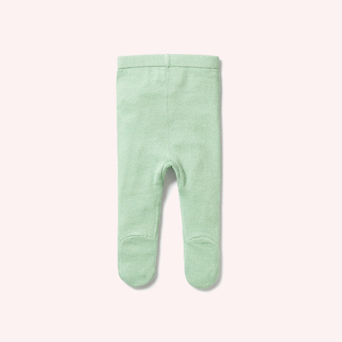 Knitted Legging with Feet - Mint Green