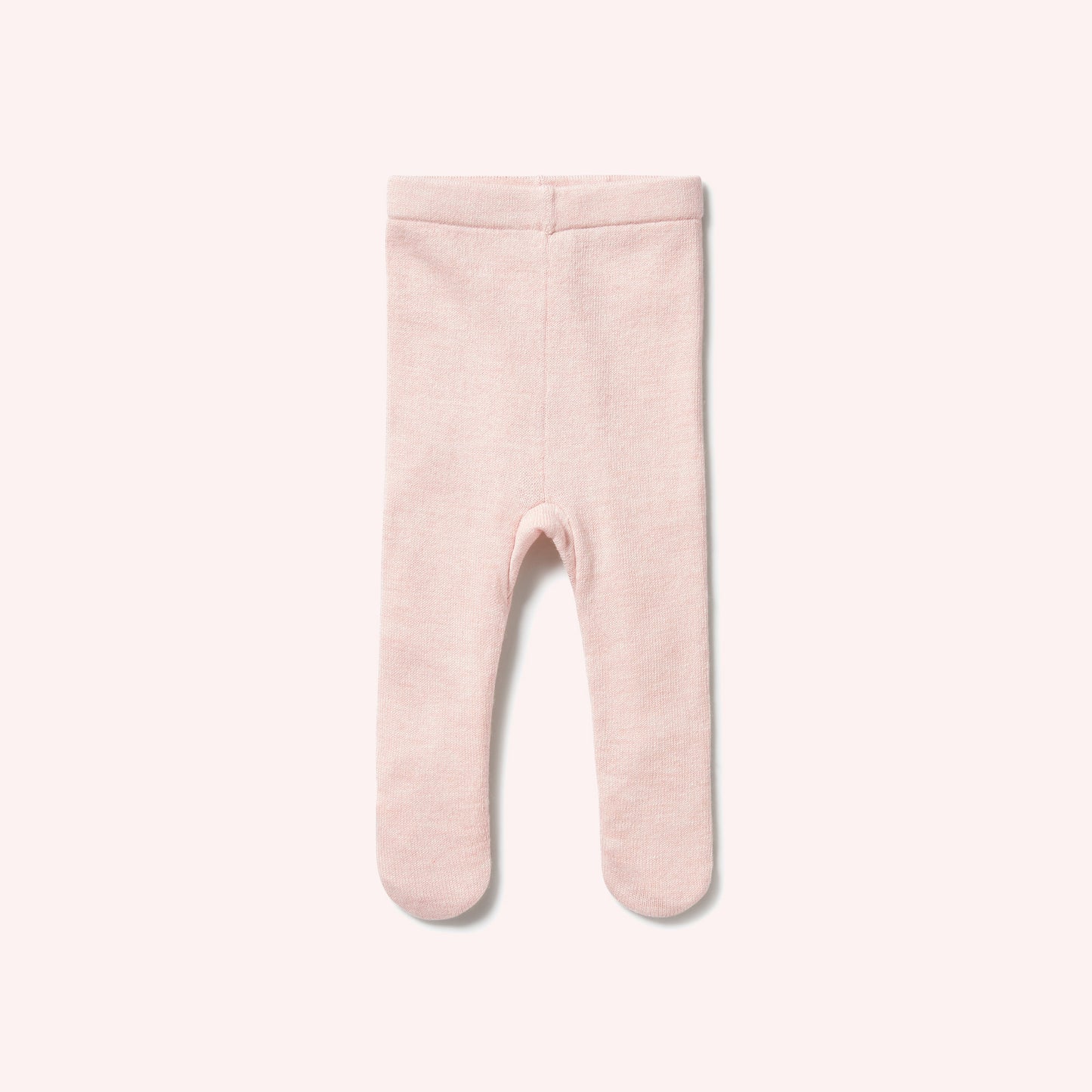Knitted Legging with Feet - Pink