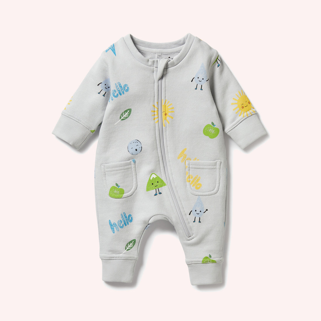 Organic Terry Growsuit - Bluebell