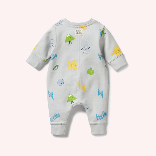 Organic Terry Growsuit - Bluebell