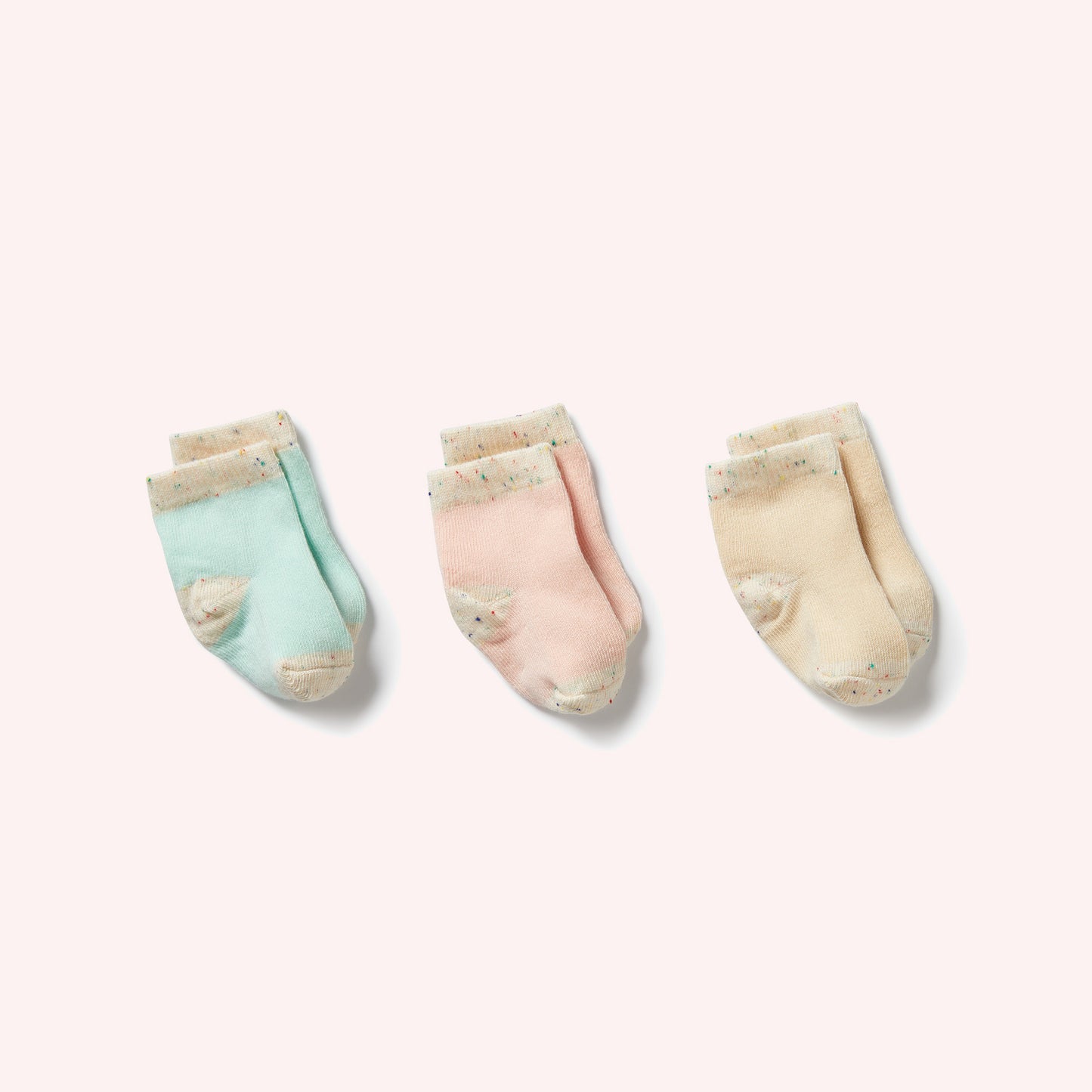 Organic 3 Pack Baby Socks - Mint Green