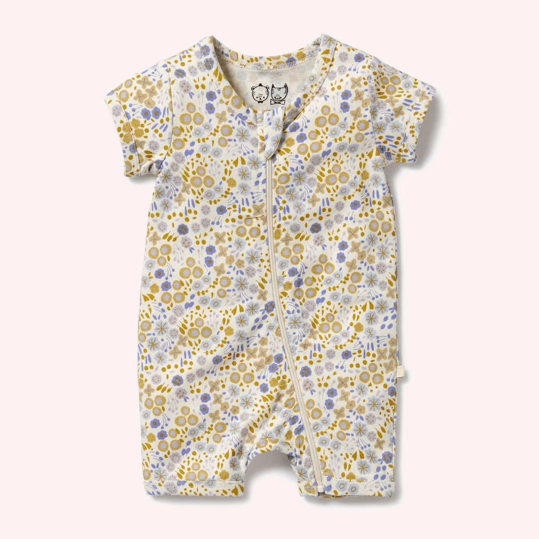 Organic Boyleg Zipsuit - Little Meadow