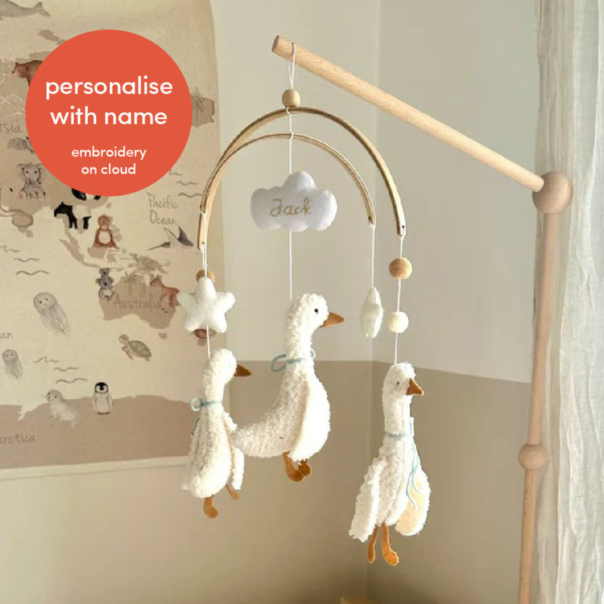 Baby Mobile - Three Little Ducks - Blue