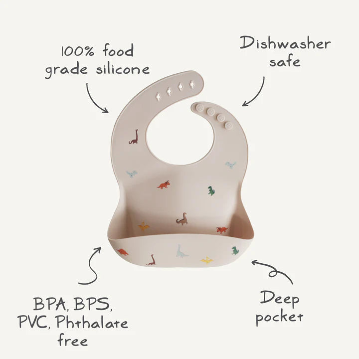 Mushie Silicone Bib - Pale Mauve