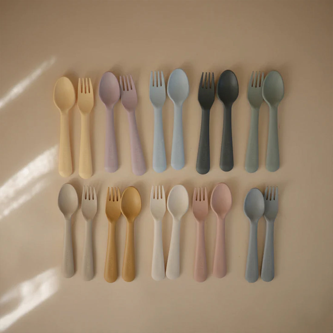 Mushie Fork & Spoon Set - Ivory