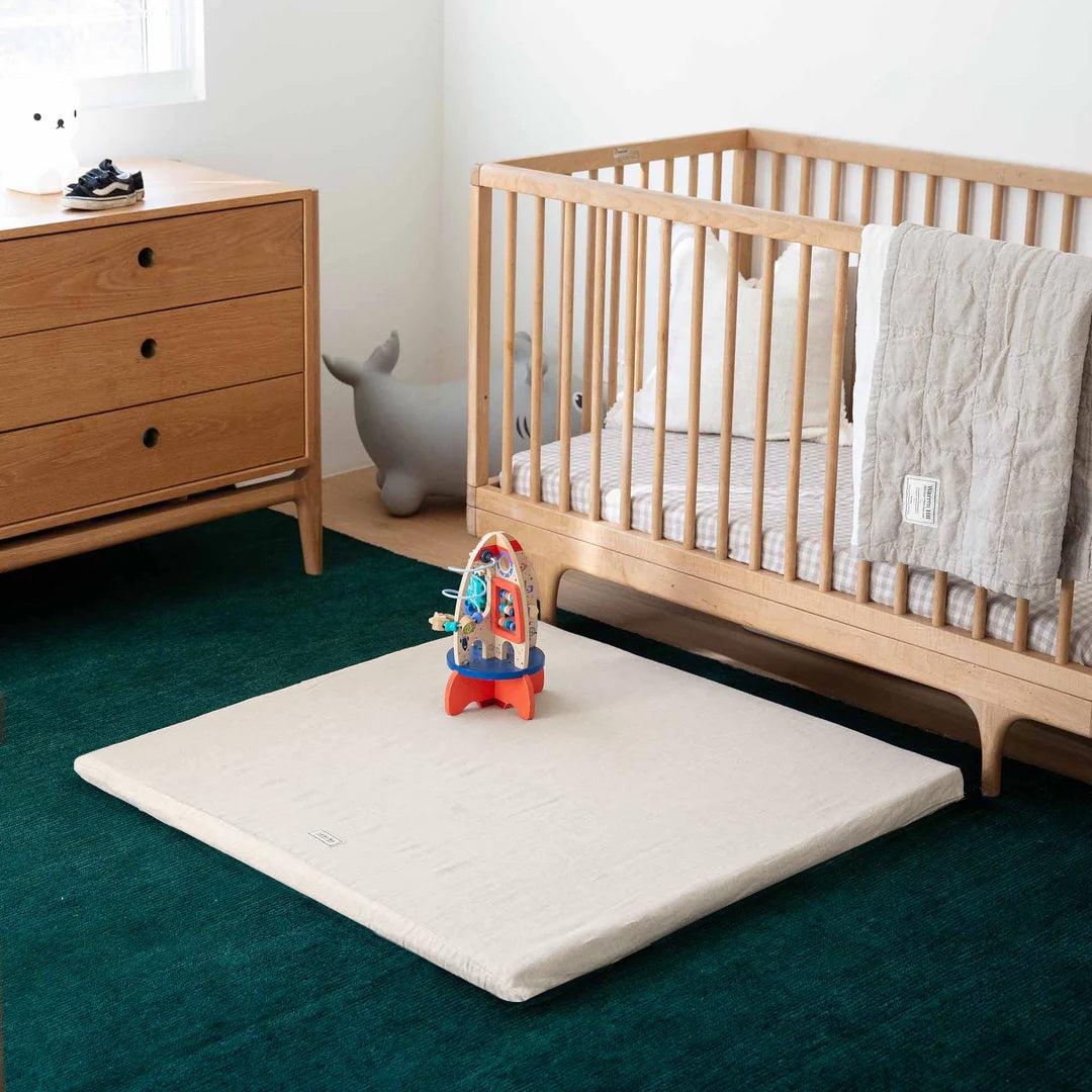Cotton Padded Play Mat - Light Natural
