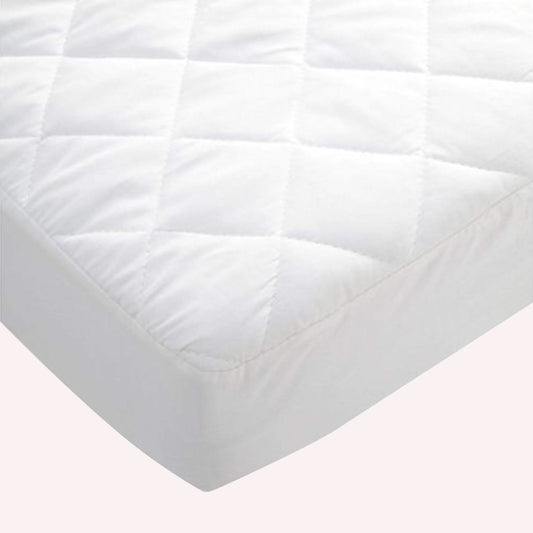 Cot Bed Cotton Quilted Mattress Protector (Package)