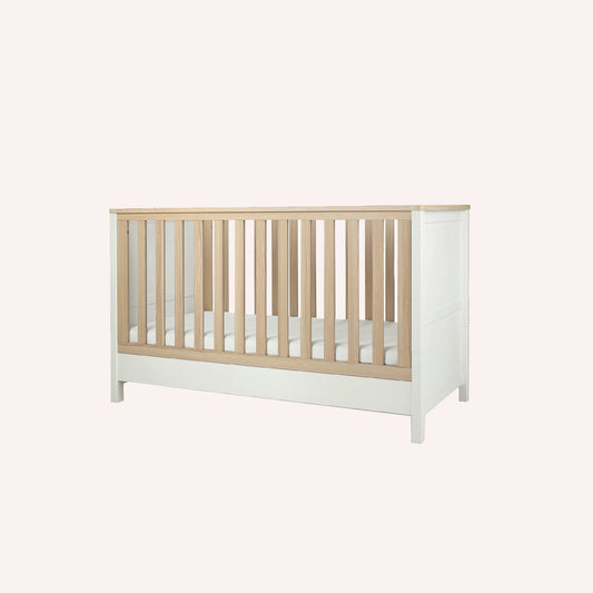 Harwell Cot Bed - White/Natural