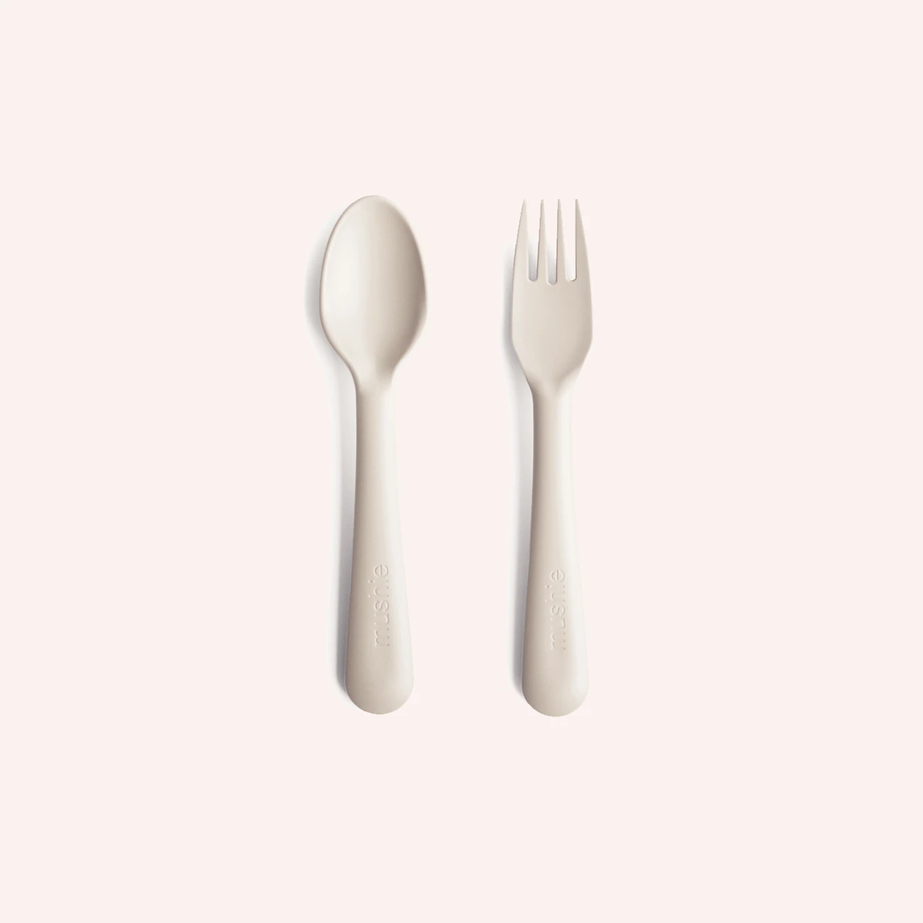 Mushie Fork & Spoon Set - Ivory