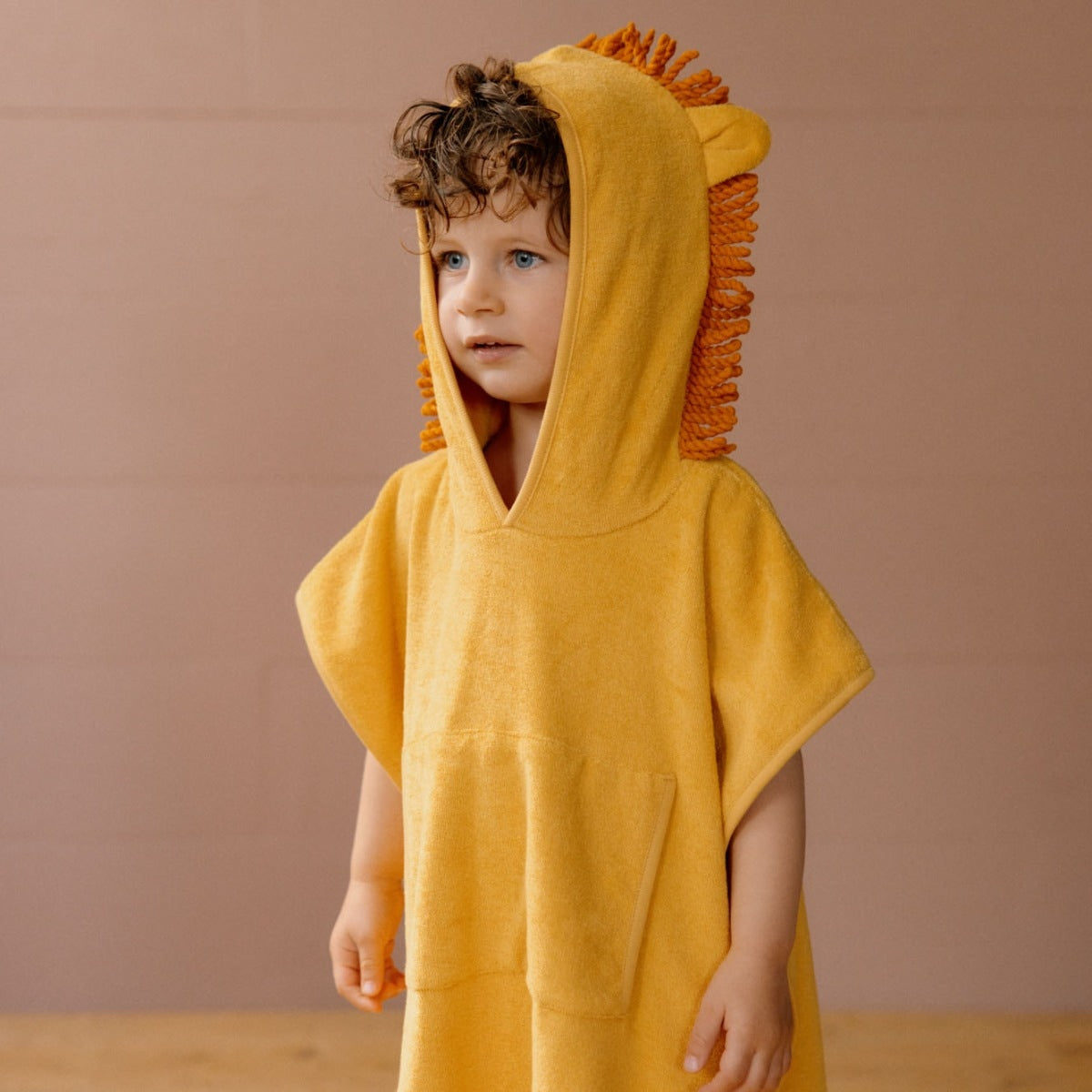 Lion Poncho Towel - Sunshine