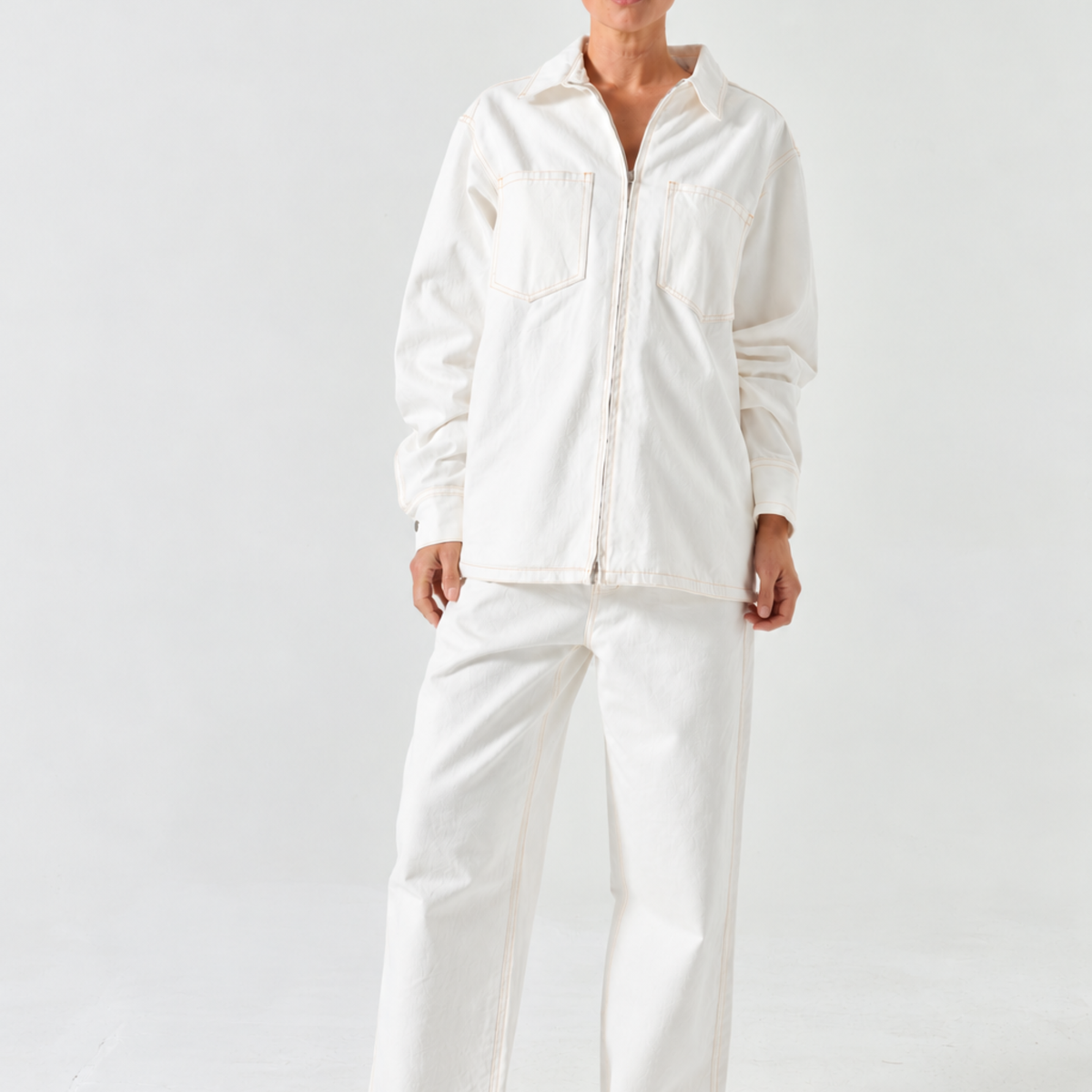 Xander Denim Shirt - White