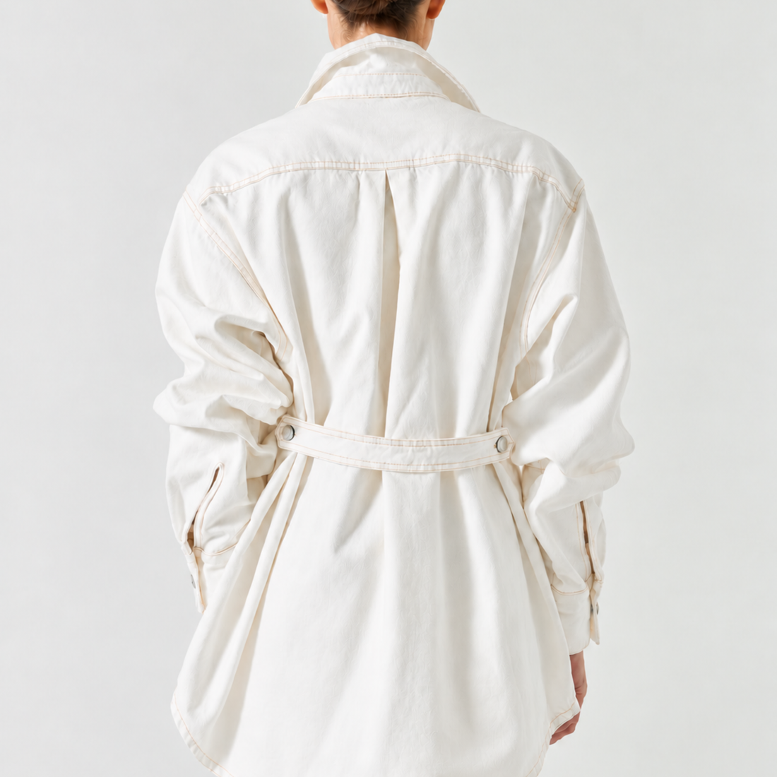 Xander Denim Shirt - White
