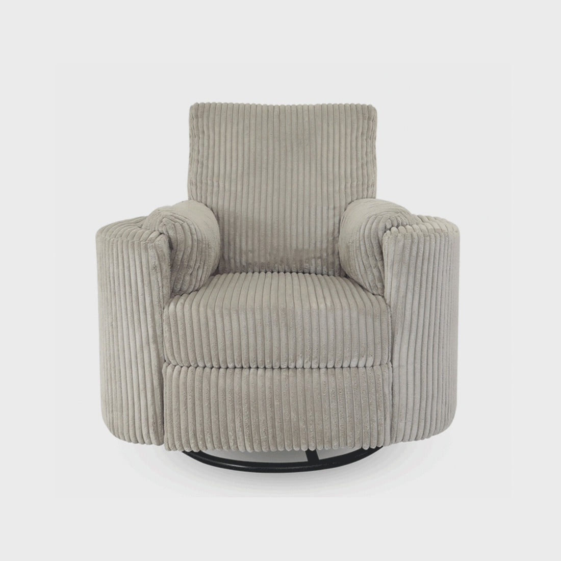 Fluff Mumma Glider Recliner Arm Chair - Light Grey
