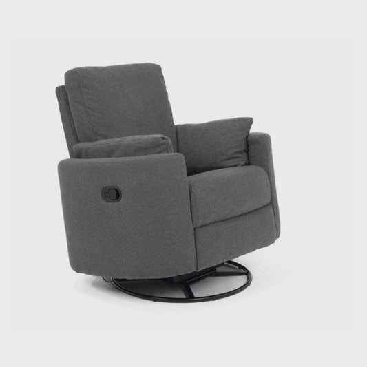 Fluff Mumma Glider Recliner Arm Chair - Steel