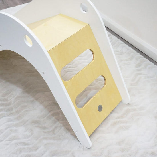 Indoor Wooden Slide White/Birch The Memo