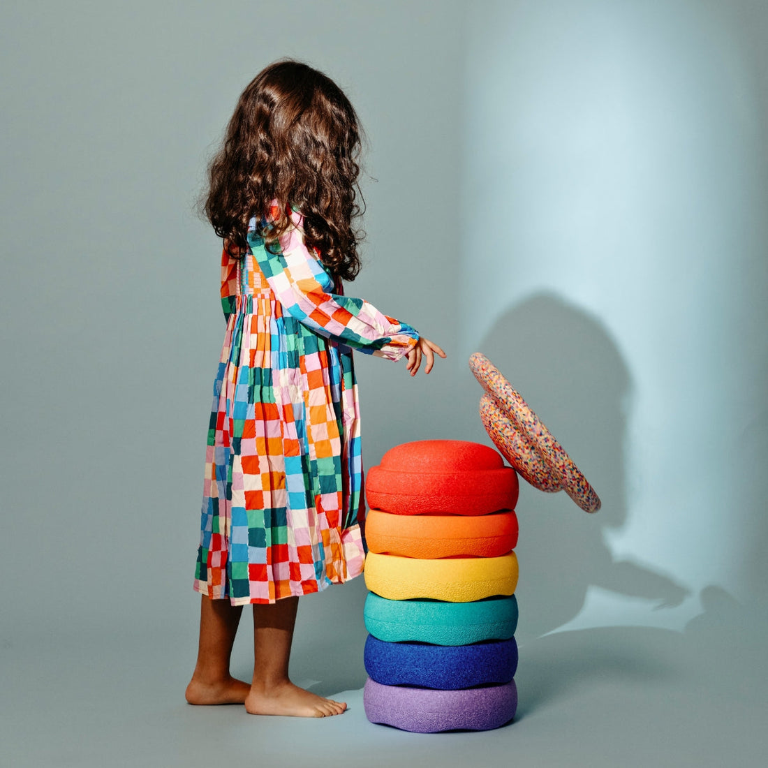 Stapelstein Balance Stepping Stones (Set of 7) - Rainbow Classic