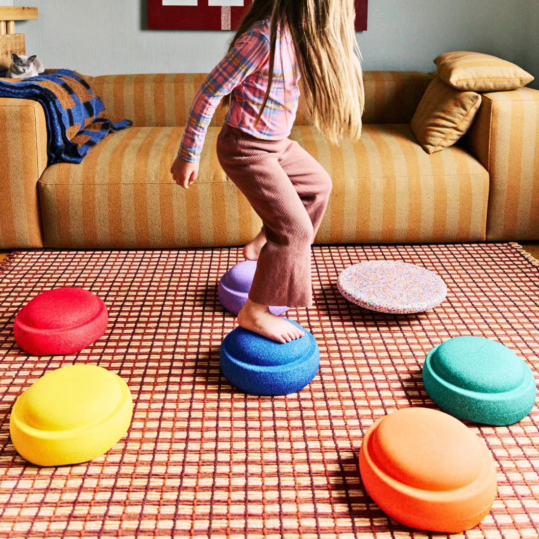 Stapelstein Balance Stepping Stones (Set of 7) - Rainbow Classic