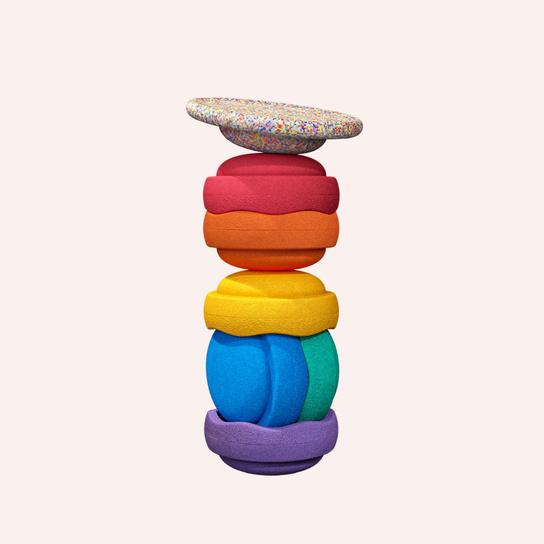 Stapelstein Balance Stepping Stones (Set of 7) - Rainbow Classic