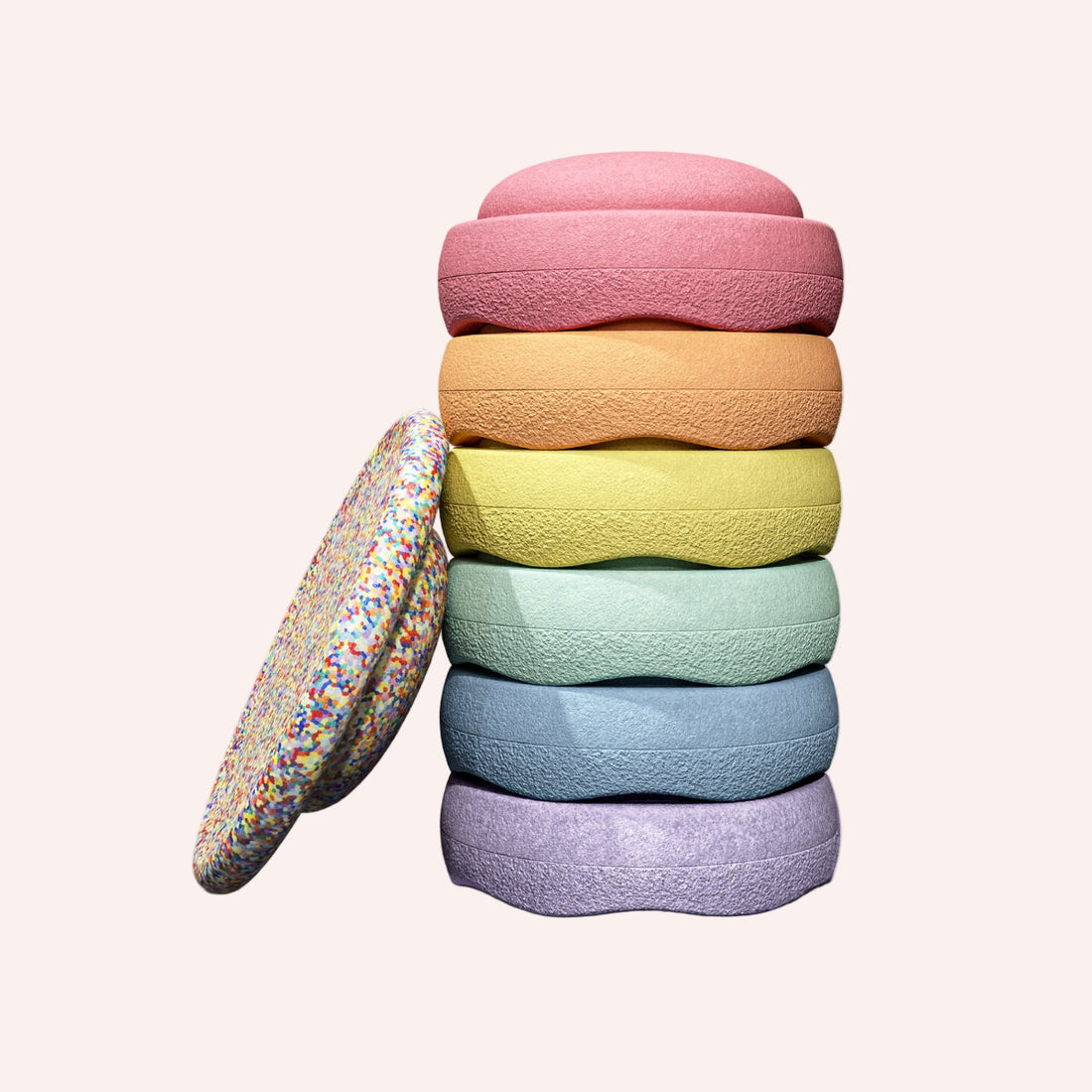 Stapelstein Balance Stepping Stones (Set of 7) - Rainbow Pastel