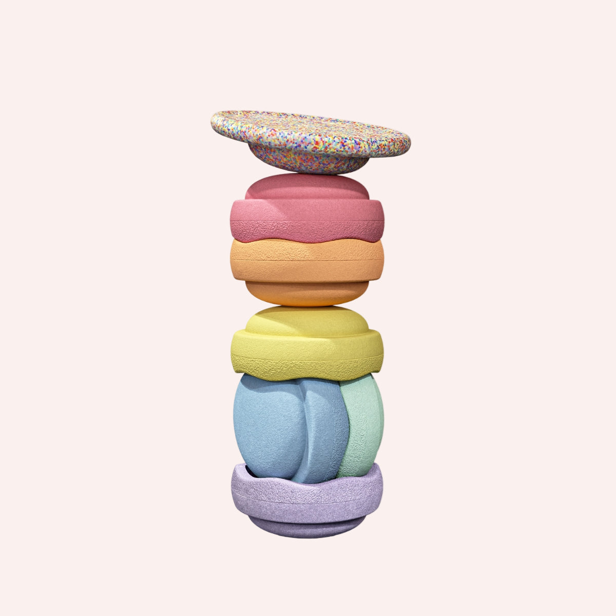 Stapelstein Balance Stepping Stones (Set of 7) - Rainbow Pastel
