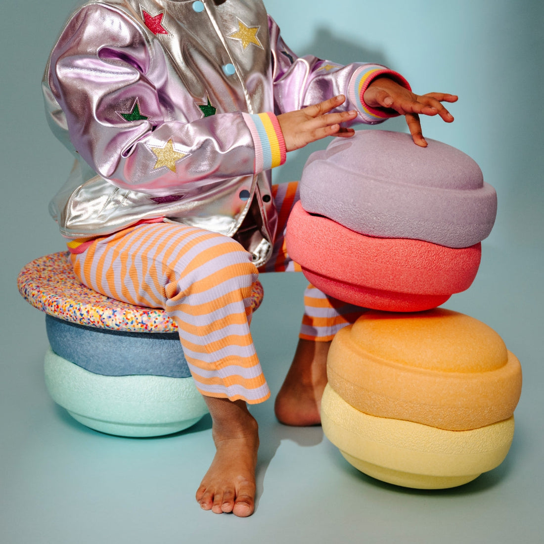Stapelstein Balance Stepping Stones (Set of 7) - Rainbow Pastel