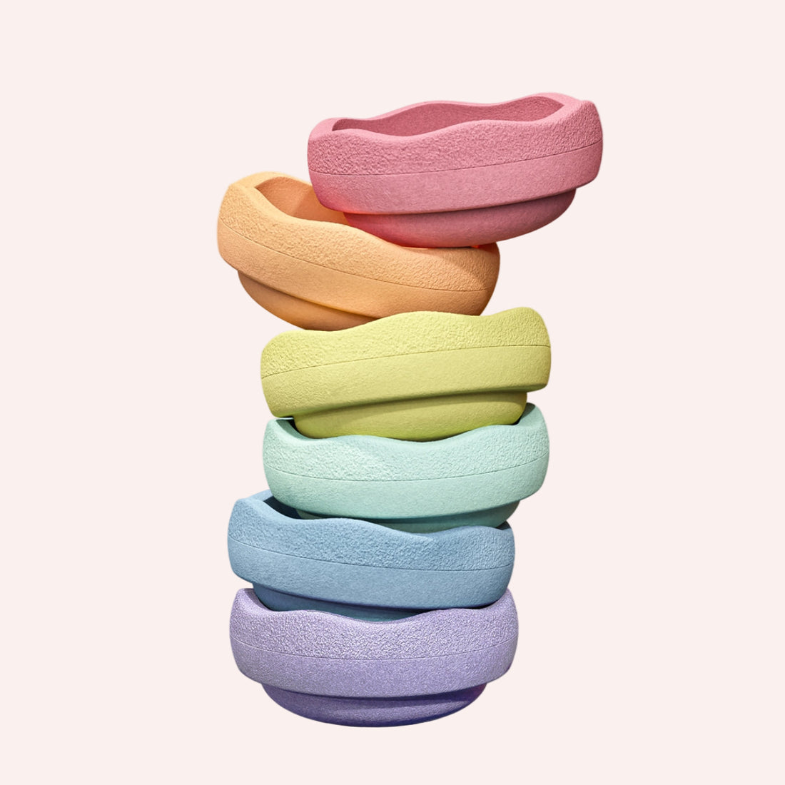 Stapelstein Original Balance Stepping Stones Complete (Set of 8) - Rainbow Pastel