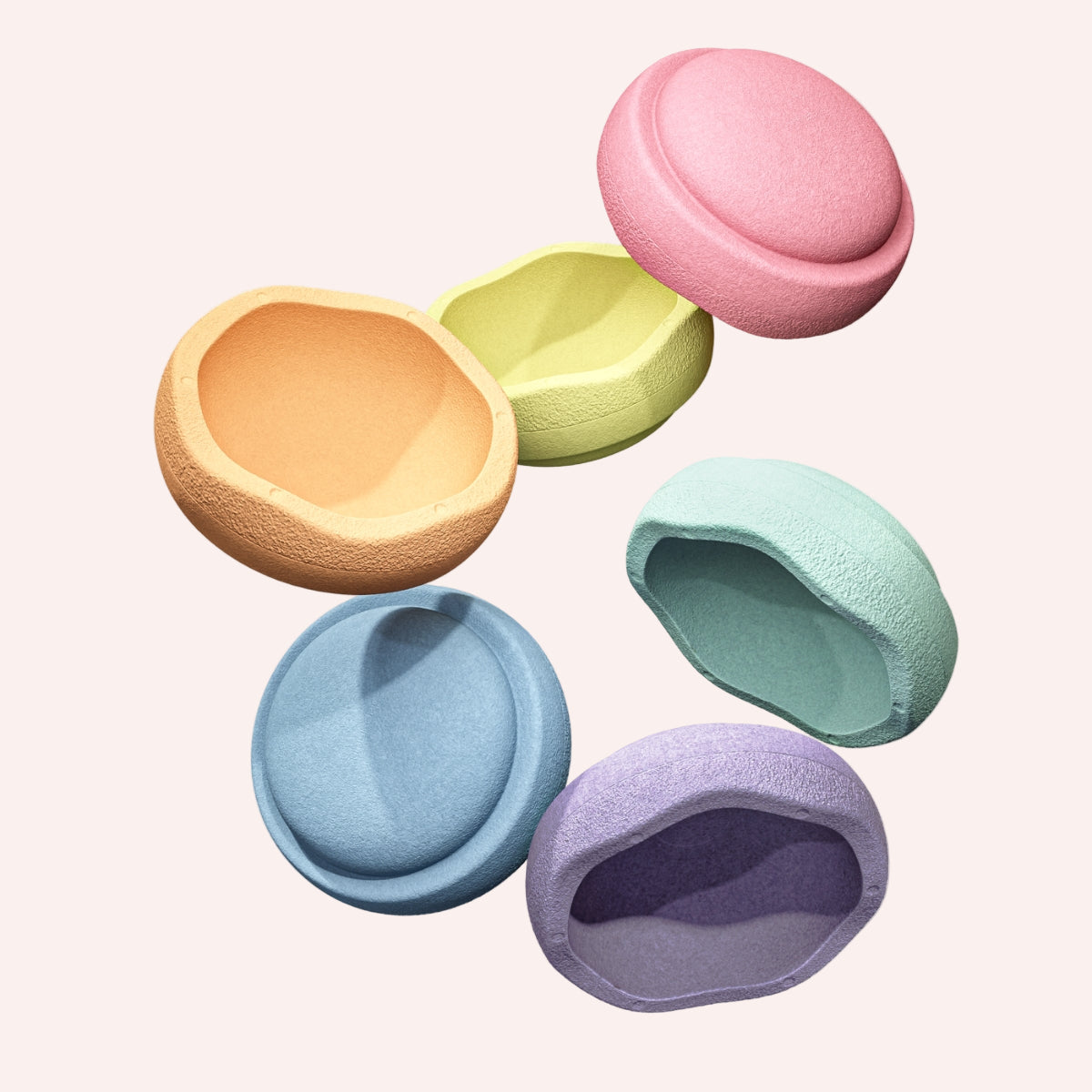 Stapelstein Original Balance Stepping Stones (Set of 6) - Rainbow Pastel