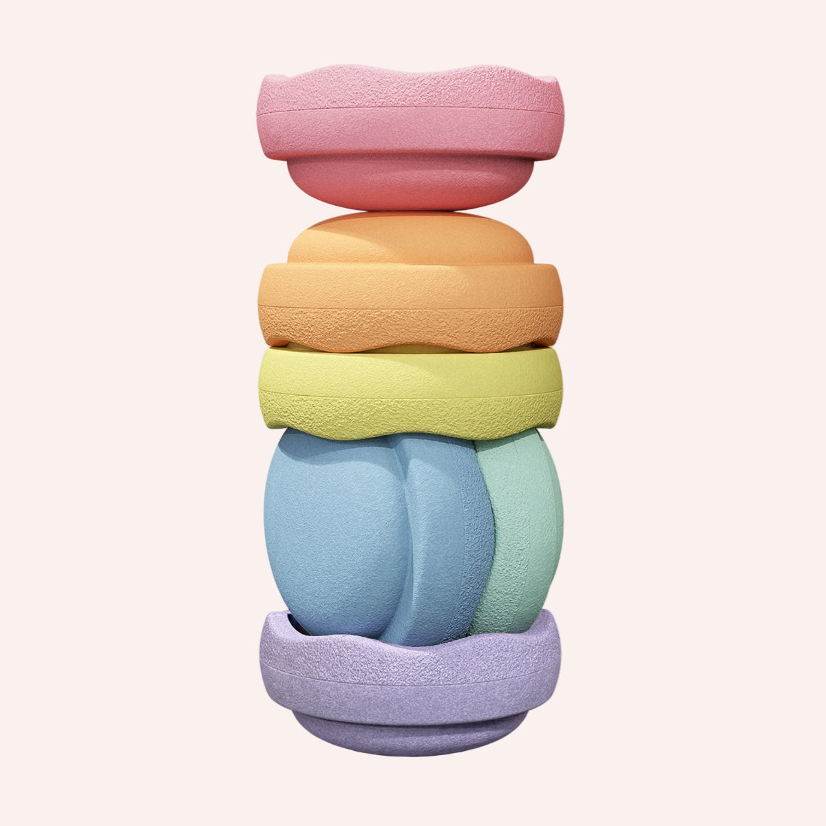 Stapelstein Original Balance Stepping Stones (Set of 6) - Rainbow Pastel