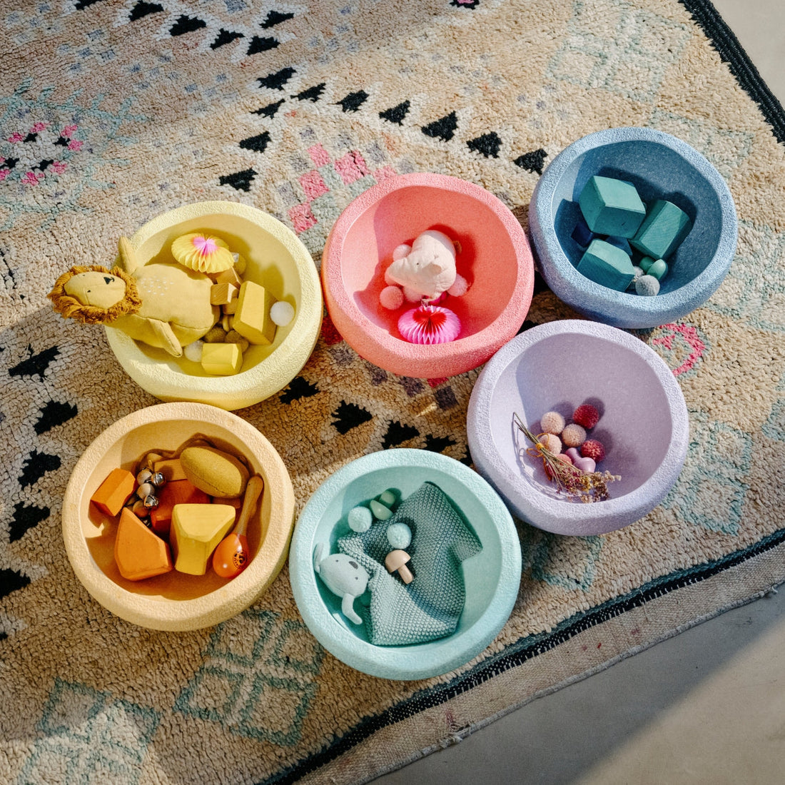 Stapelstein Original Balance Stepping Stones (Set of 6) - Rainbow Pastel