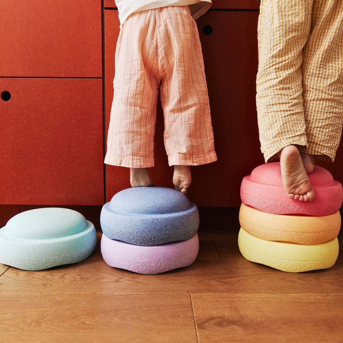 Stapelstein Original Balance Stepping Stones (Set of 6) - Rainbow Pastel