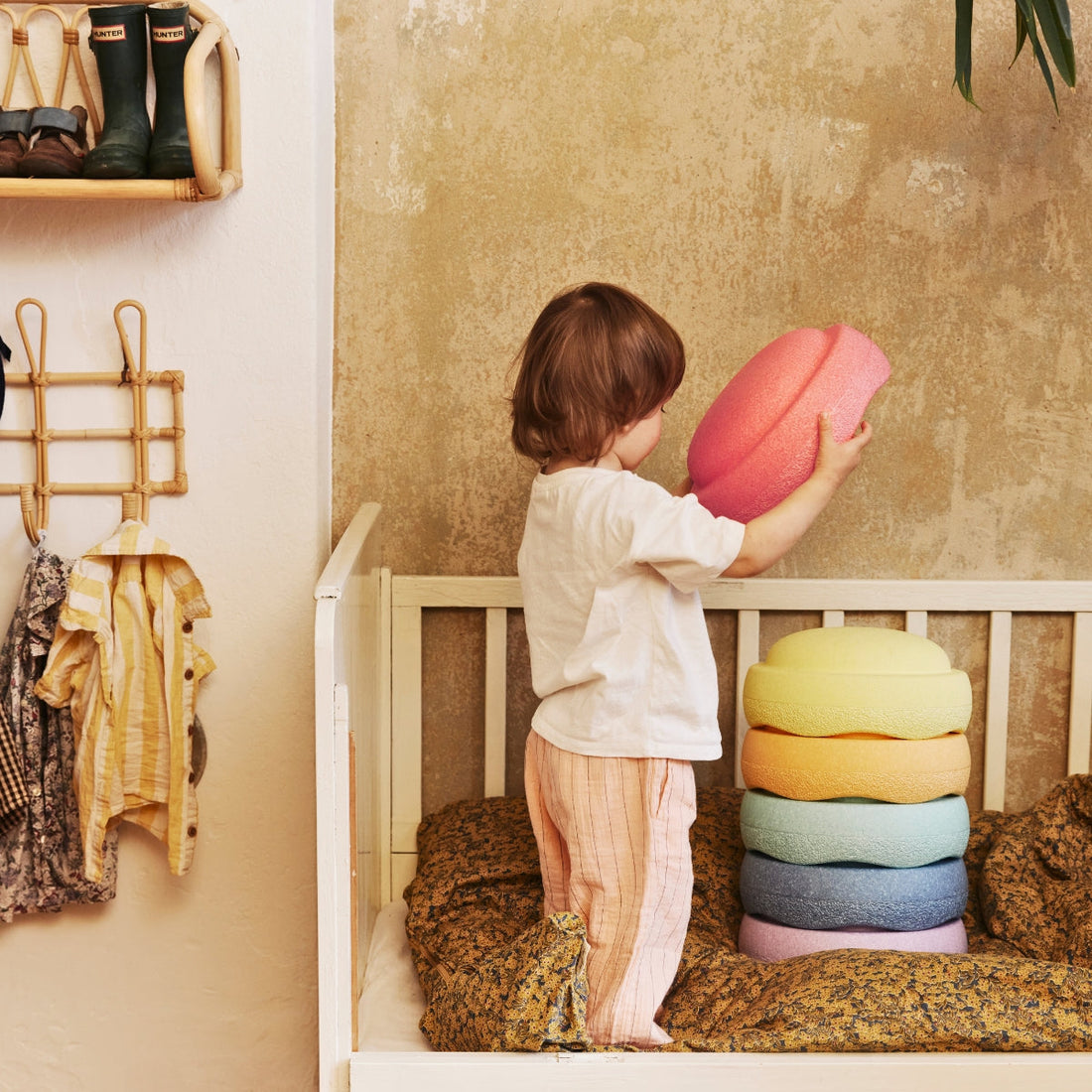 Stapelstein Original Balance Stepping Stones (Set of 6) - Rainbow Pastel