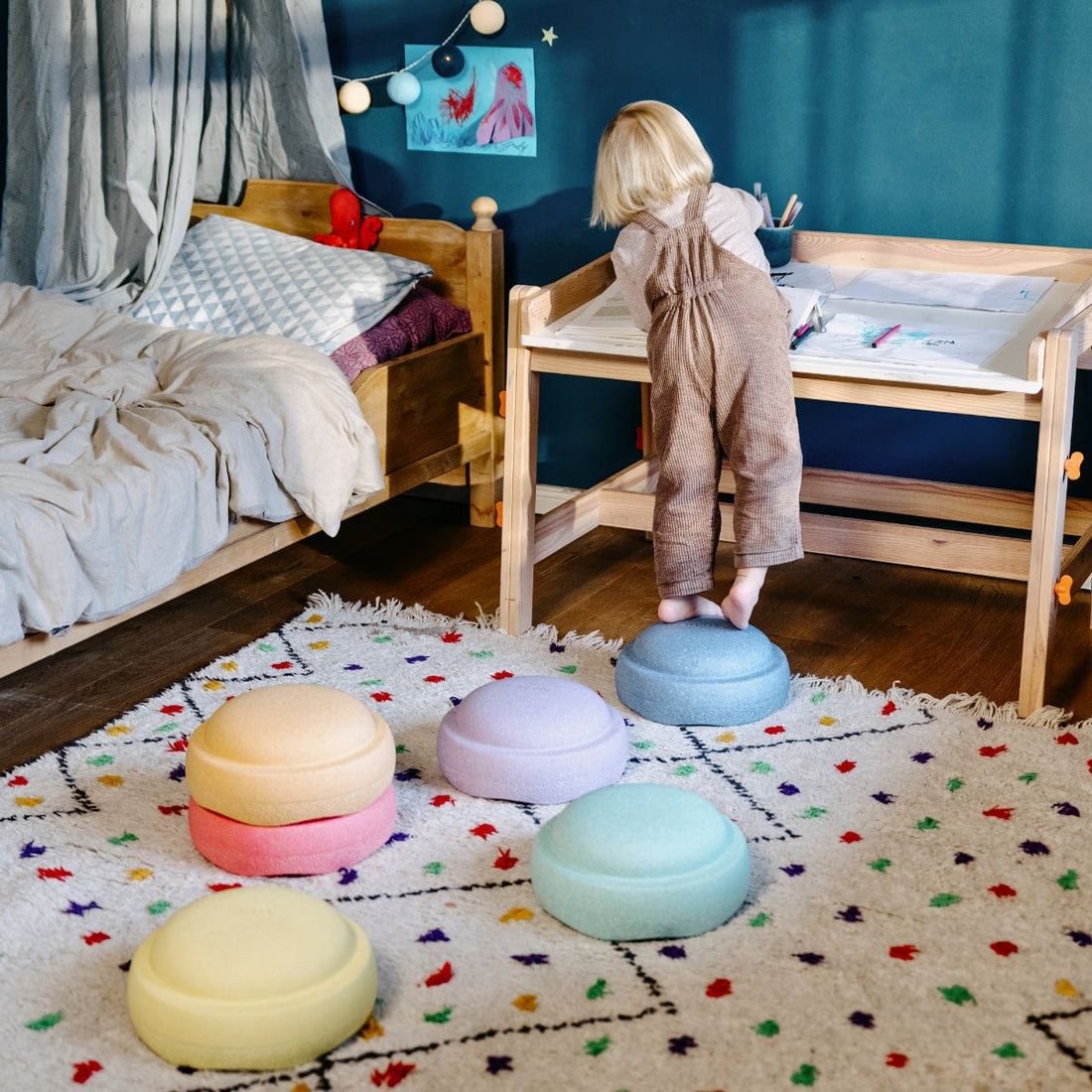 Stapelstein Original Balance Stepping Stones (Set of 6) - Rainbow Pastel